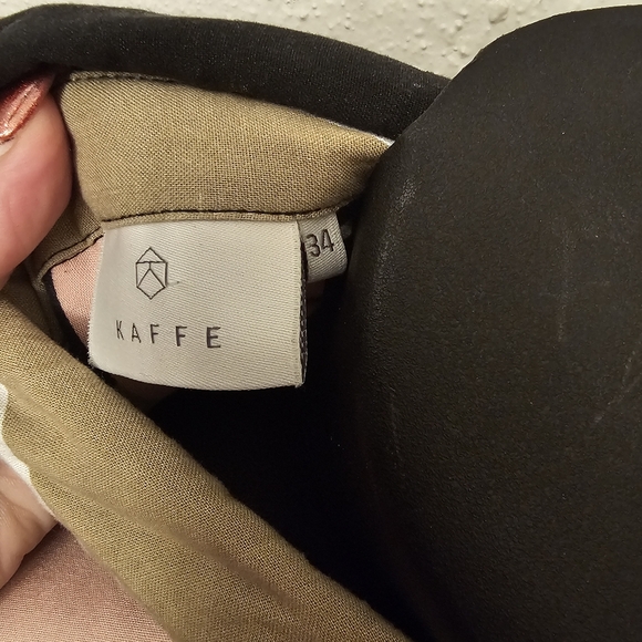 KAFFE KAverena SHIRT DRESS Geometric Print Long Sleeve Button Down Womens Sz 34 - Picture 5 of 8